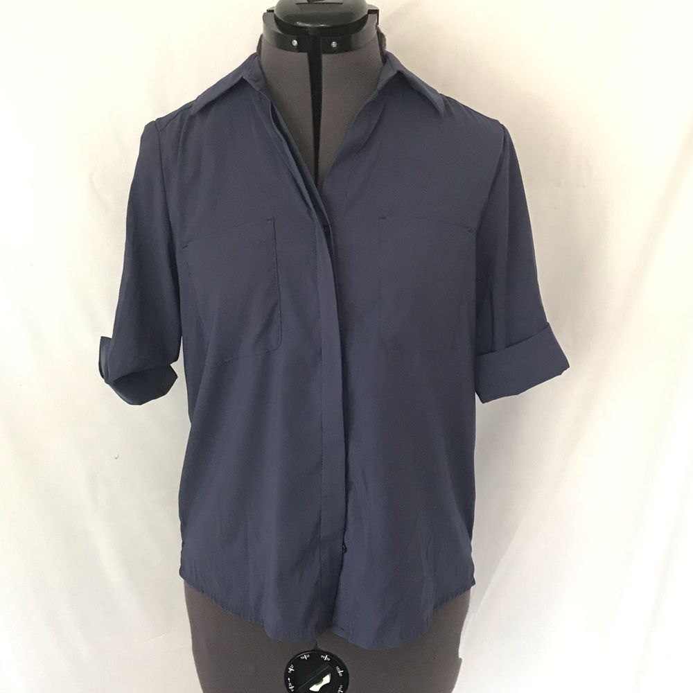 Express Dark Blue Casual Button Up, Size XS 🔴CLEARANCE🔴